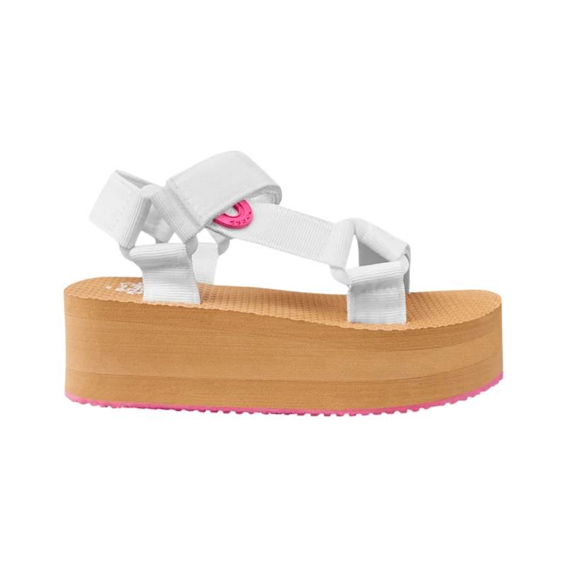 Coral Sandalias de Plataforma Cliff Kids Blanco, para Niña