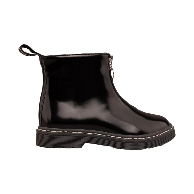 Coral Botines Belle Gloss Negro, para Mujer