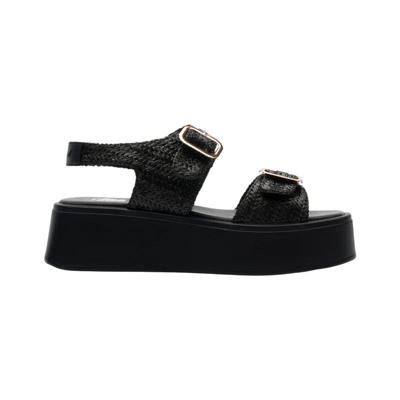 Coral Sandalias Brat Negro, para Mujer