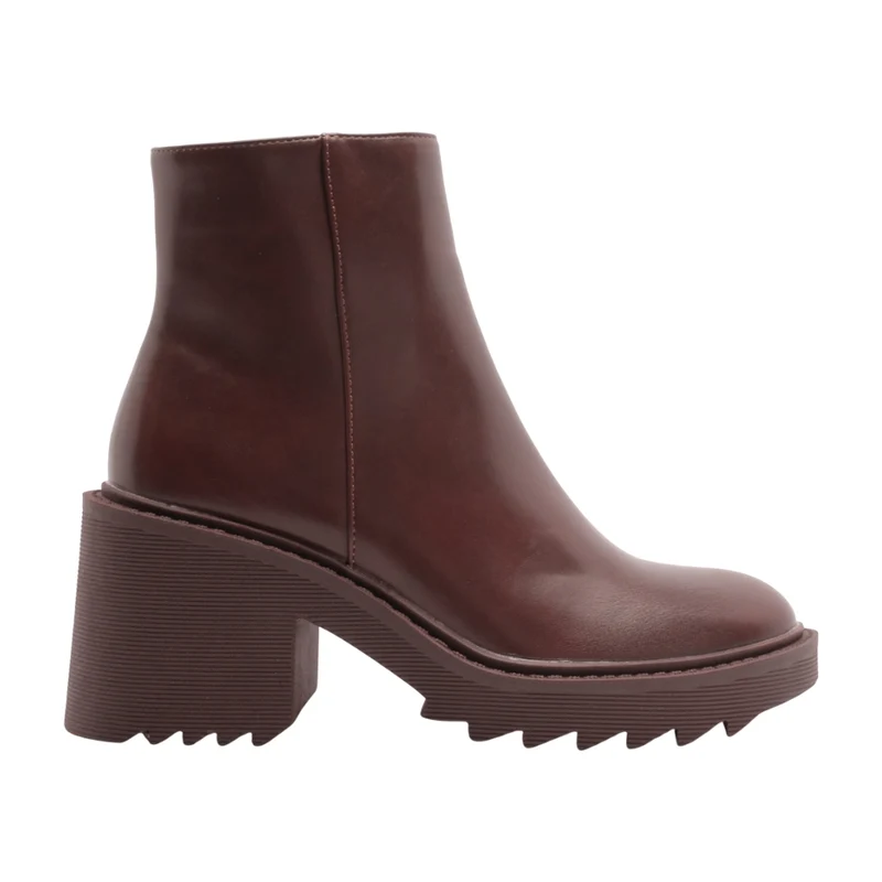 Coral Botines Polly 2 Café, para Mujer
