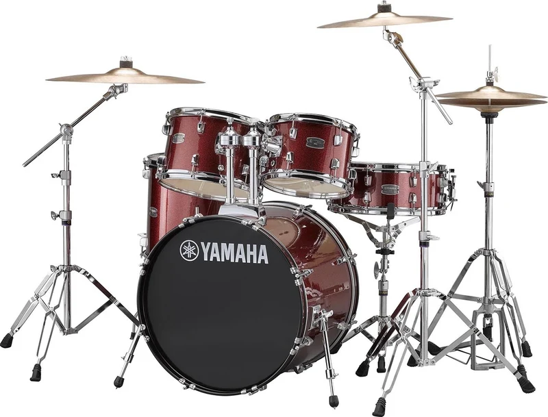 YAMAHA RDP2F5 BGG CPSET RYDEEN BATERIA ACUSTICA CON HERRAJES Y PLATOS BURGUNDY GLITTER
