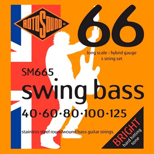 ROTOSOUND SM665 SWING BASS JUEGO 5 CUERDAS BAJO 040-125