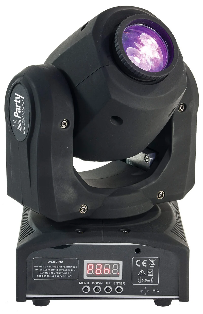 PARTY SPOT7 CABEZA MOVIL DMX DE LED BLANCO 10W