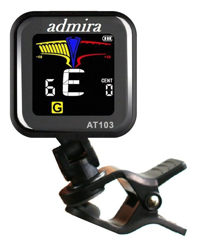 AUVISA AFINADOR DE PINZA RECARGABLE PARA GUITARRA Y BAJO AT103