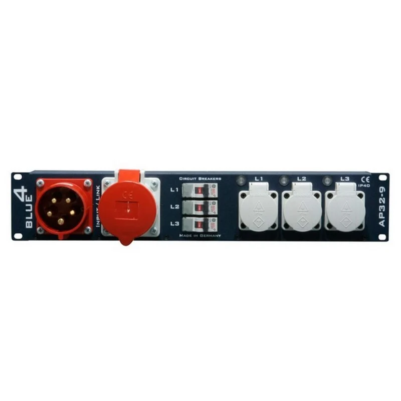 ADAM HALL 87480 REGLETA 2U CON 9 CONECTORES DE CORRIENTE