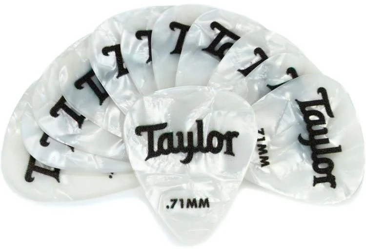 TAYLOR 80713 CELLULOID 351 PACK 12 PUAS 0.71MM WHITE PEARL