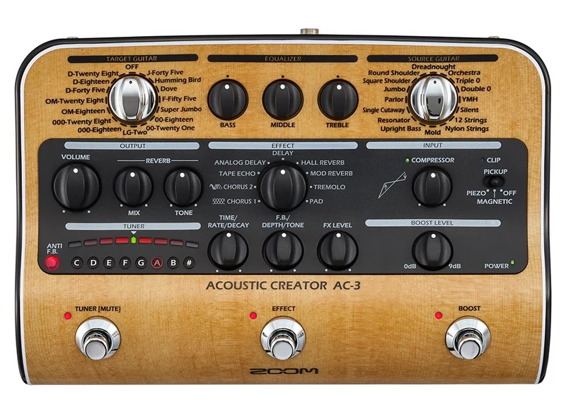 ZOOM AC3 ACOUSTIC CREATOR PEDALERA MULTIEFECTOS GUITARRA ACUSTICA