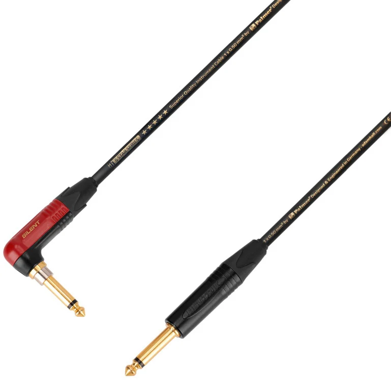 ADAM HALL K5IPR0900 SILENT CABLE INSTRUMENTO NEUTRIK 6.3 MM JACK A JACK ACODADO 9 METROS