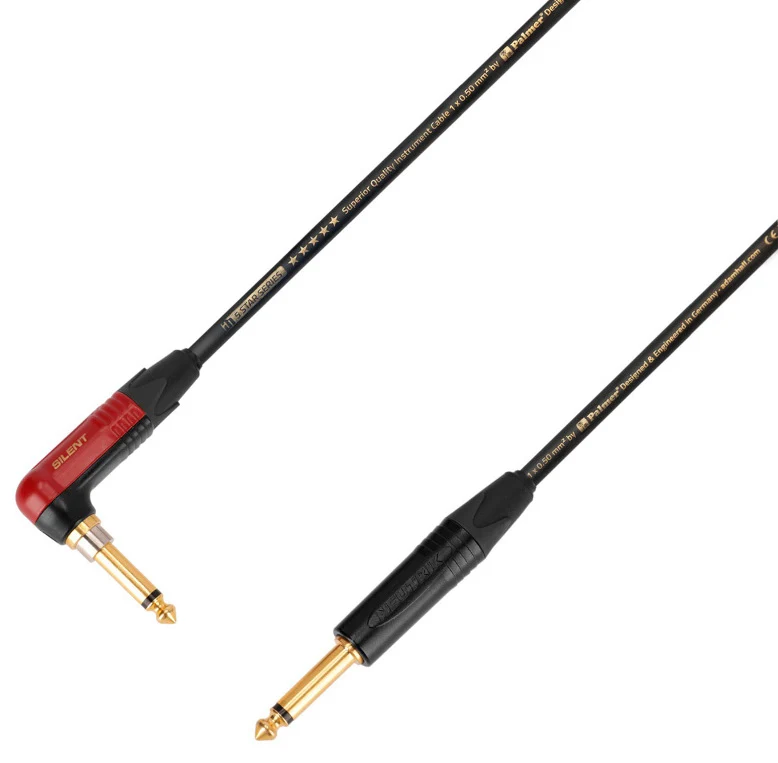 ADAM HALL K5IPR0600 SILENT CABLE INSTRUMENTO NEUTRIK 6.3 MM JACK A JACK ACODADO 6 METROS