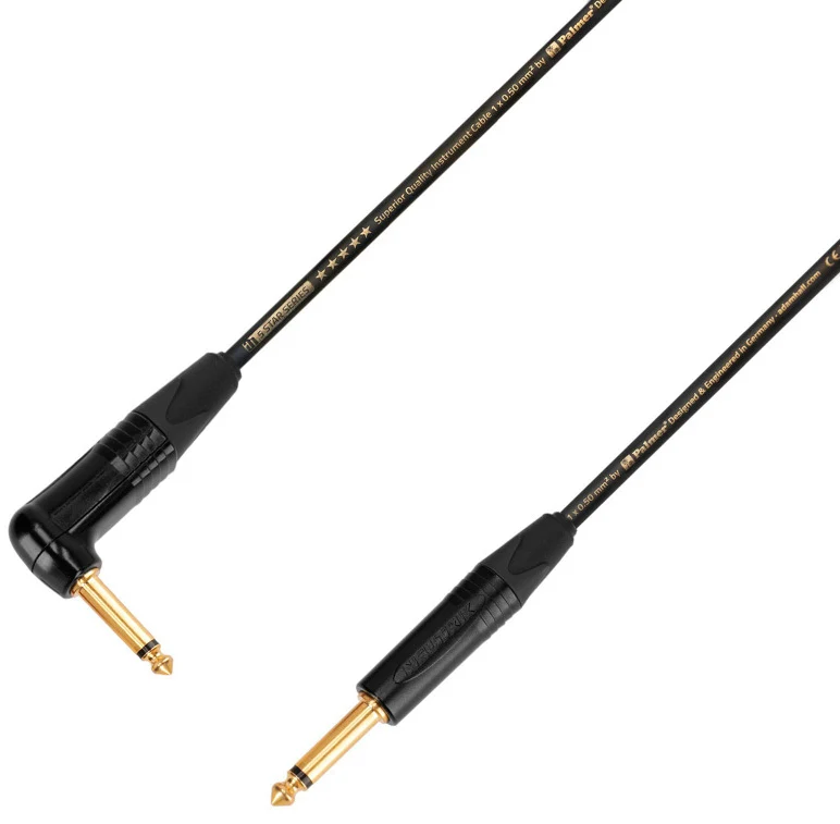 ADAM HALL K5IPR0900 CABLE INSTRUMENTO NEUTRIK 6.3 MM JACK MONO A 6.3 MM ACODADO JACK MONO 9 METROS