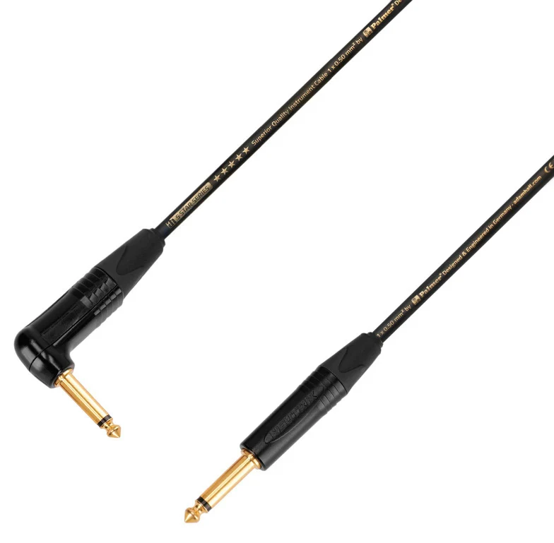 ADAM HALL K5IPR0450 CABLE INSTRUMENTO NEUTRIK 6.3 MM JACK MONO A 6.3 MM ACODADO JACK MONO 4.5 METROS
