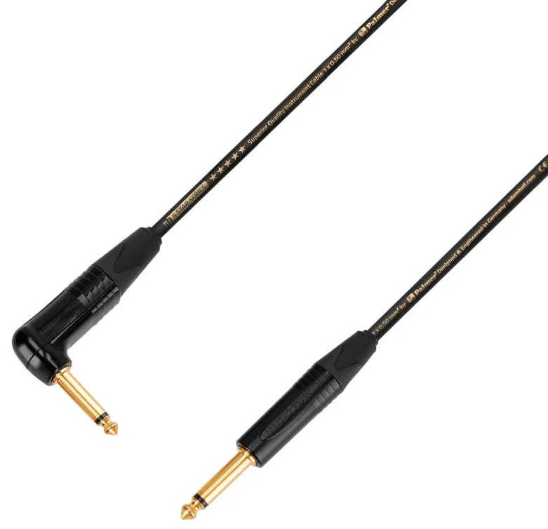 ADAM HALL K5IPR0300 CABLE INSTRUMENTO NEUTRIK 6.3 MM JACK MONO A 6.3 MM ACODADO JACK MONO 3 METROS