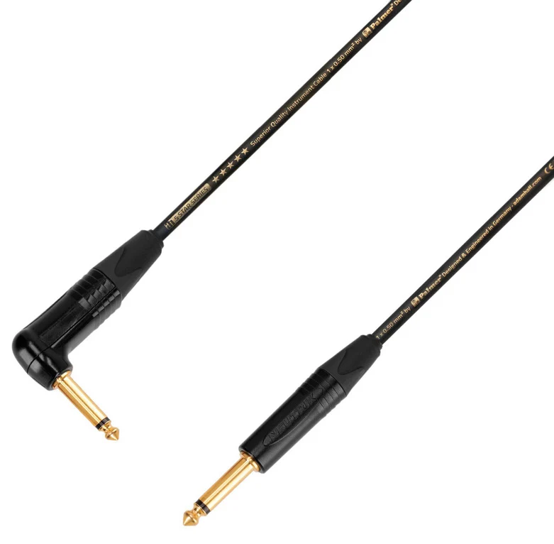 ADAM HALL K5IPR0150 CABLE INSTRUMENTO NEUTRIK 6.3 MM JACK MONO A 6.3 MM ACODADO JACK MONO 1.5 METROS