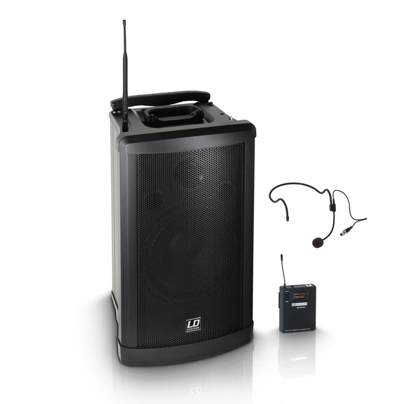 LD SYSTEMS RM 102 HS B6 ROADMAN ALTAVOZ DE PA PORTATIL CON MICROFONO DE DIADEMA