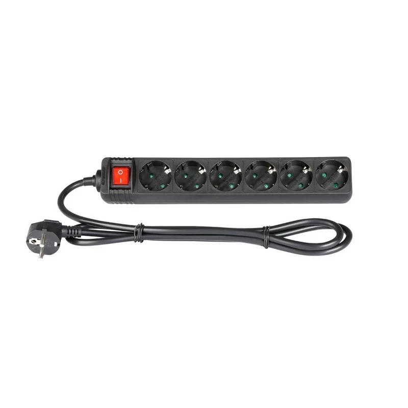 ADAM HALL 8747S6 BASE DE ENCHUFES DE 6 TOMAS CON INTERRUPTOR