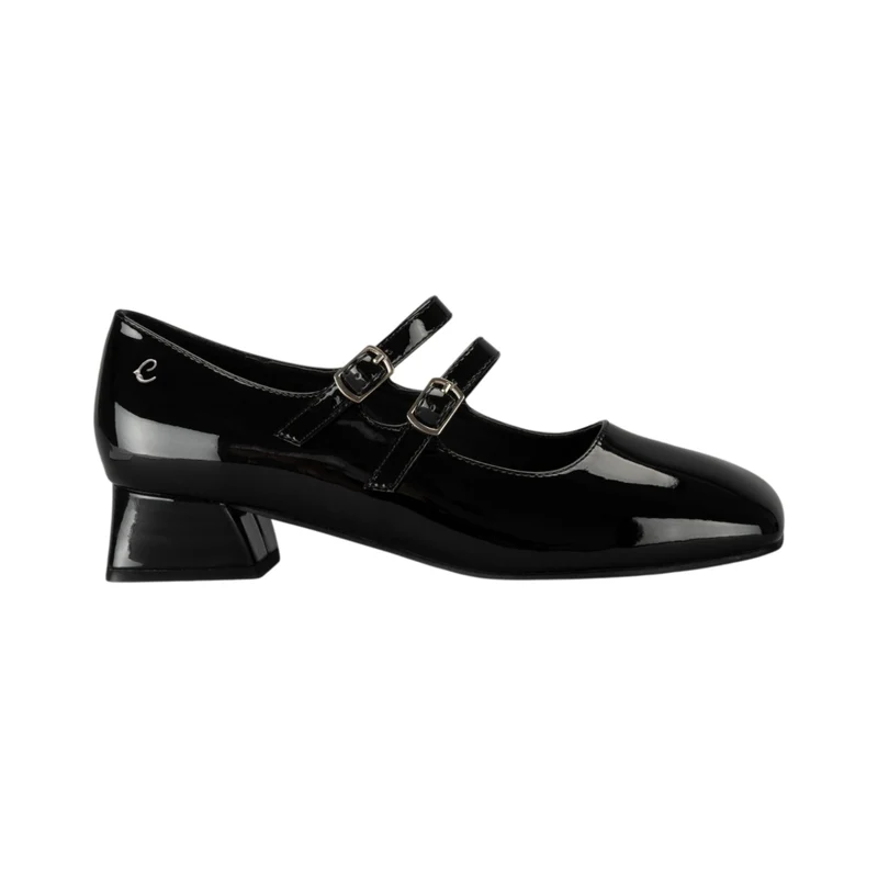 Coral Zapatos Cannes Pat Negro, para Mujer