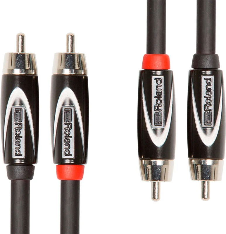 ROLAND RCC-5-2R2R CABLE DOBLE BLACK SERIES 2XRCA 2XRCA 1.5 METROS