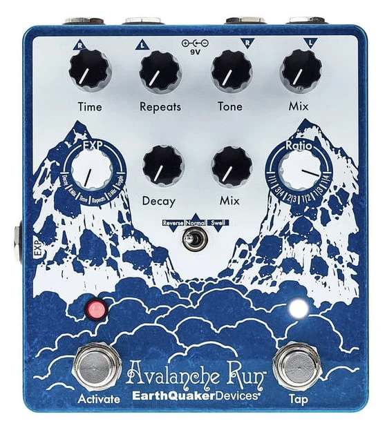 EARTHQUAKER DEVICES AVALANCHE RUN V2 PEDAL REVERB ESTEREO Y DELAY