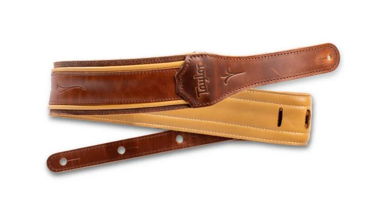 TAYLOR 4123-25 SPRING VINE LEATHER CORREA GUITARRA CUERO MEDIUM BROWN