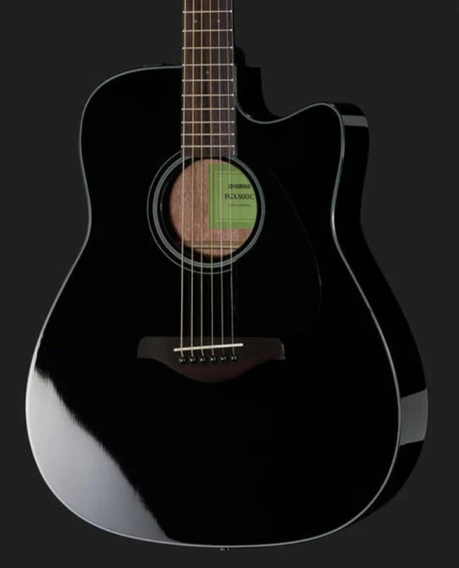YAMAHA FGX800C BL GUITARRA ELECTROACUSTICA WESTERN NEGRA
