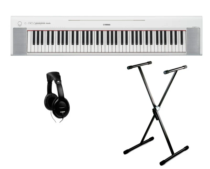 YAMAHA -PACK- NP35WH PIANO DIGITAL PIAGGERO BLANCO + SOPORTE TIJERA Y AURICULARES