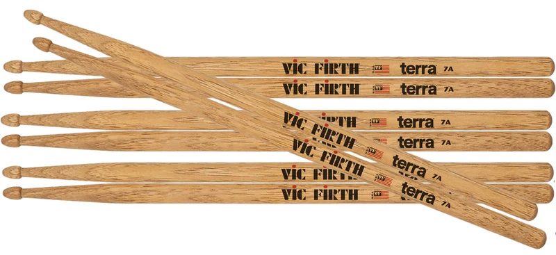 VIC FIRTH P7AT4PK AMERICAN CLASSIC TERRA PACK 4 BAQUETAS BATERIA