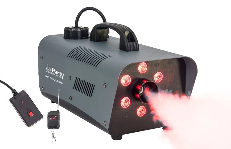 PARTY FOG1200LED MAQUINA DE HUMO DE 1200W DMX CON 6 LED RGB