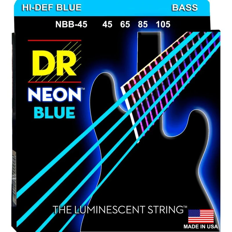 DR NBB45 NEON BLUE JUEGO CUERDAS BAJO 045-105.