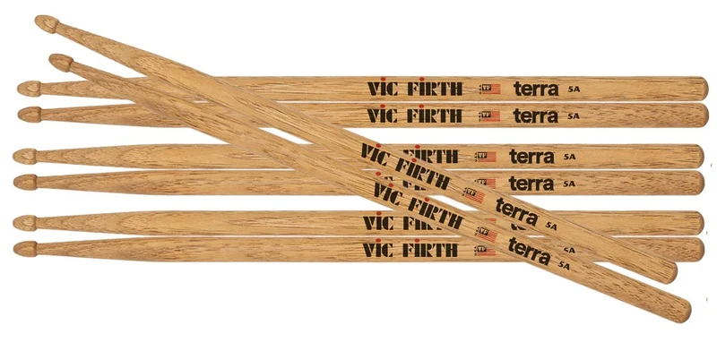 VIC FIRTH P5AT4PK AMERICAN CLASSIC TERRA PACK 4 BAQUETAS BATERIA