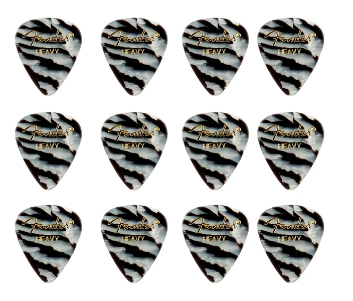 FENDER 1980351203 351 SHAPE PREMIUM PICKS PACK 12 PUAS HEAVY ZEBRA