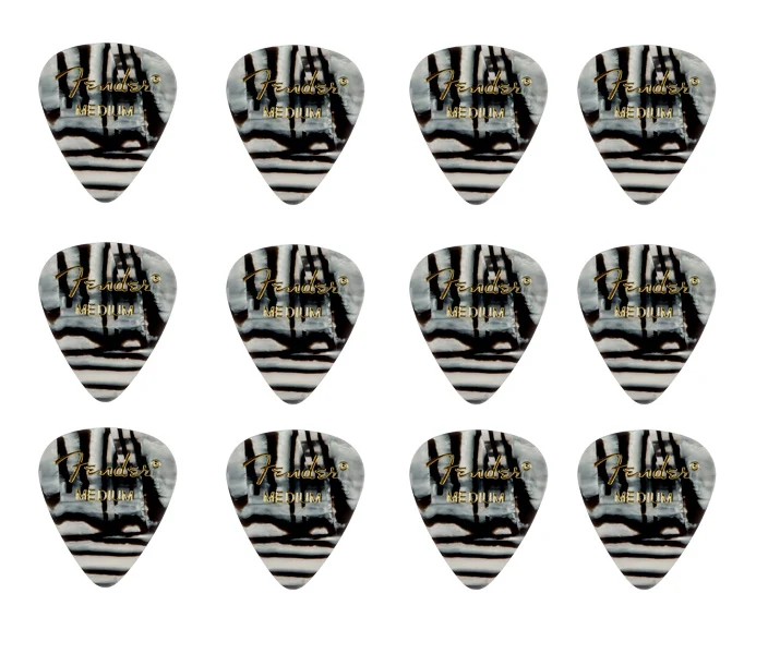 FENDER 1980351202 351 SHAPE PREMIUM PICKS PACK DE 12 PUAS MEDIUM ZEBRA