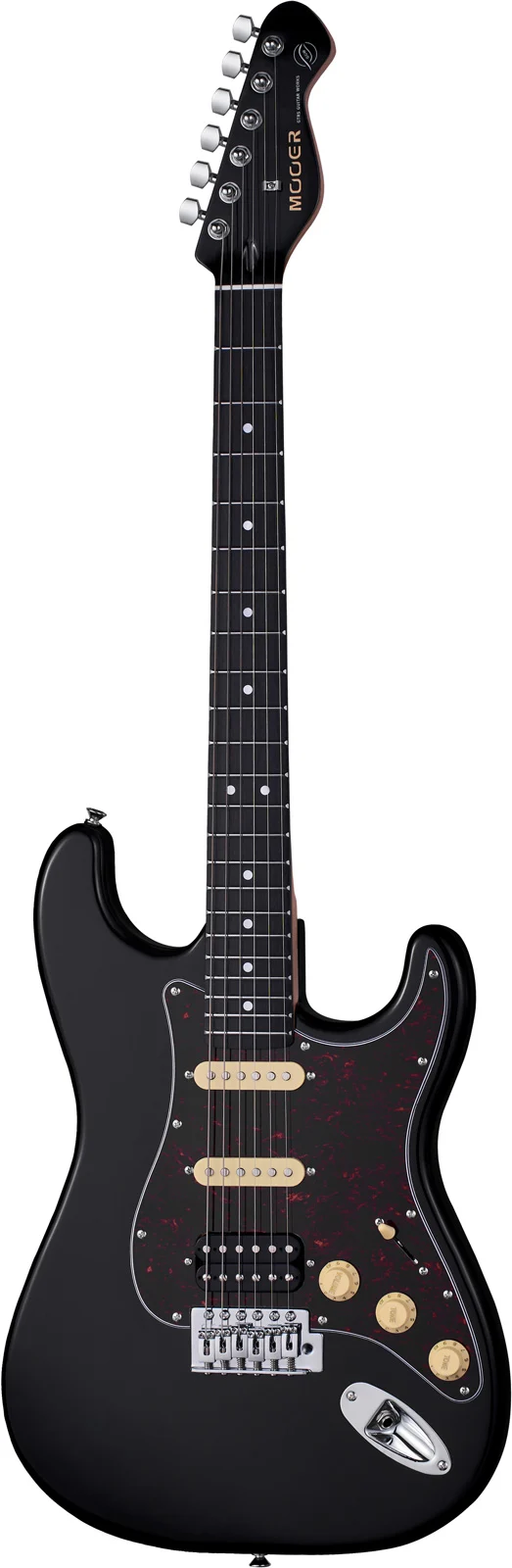 MOOER MSC10 PRO BLKT GUITARRA ELECTRICA NEGRA CON GOLPEADOR TORTOISE