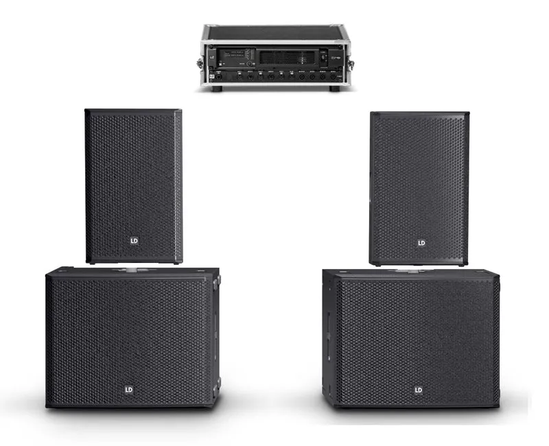 LD SYSTEMS STINGER G3 POWER SET 2 ALTAVOCES PASIVOS + 2 SUBWOOFERS PASIVOS Y RACK AMPLIFICACION