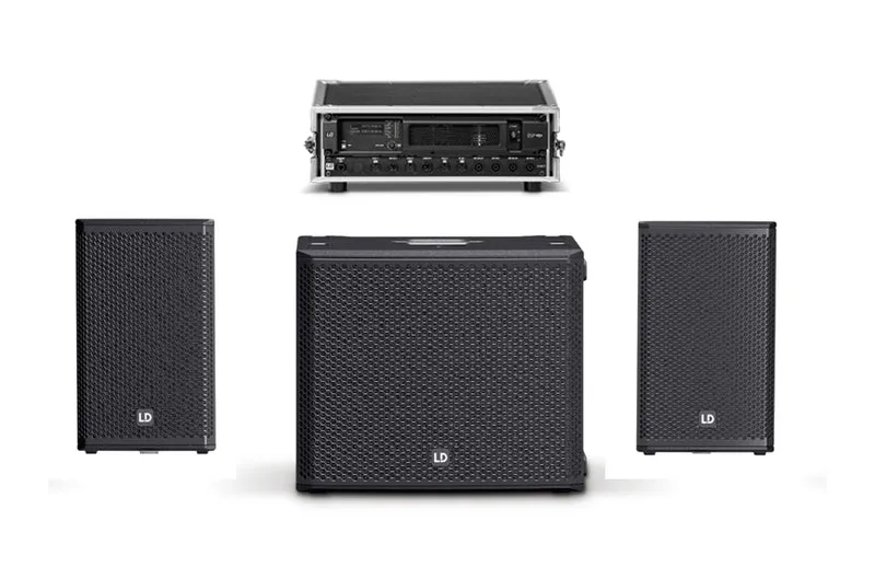 LD SYSTEMS STINGER G3 LOUNGE SET 2 ALTAVOCES PASIVOS + SUBWOOFER PASIVO Y RACK AMPLIFICACION