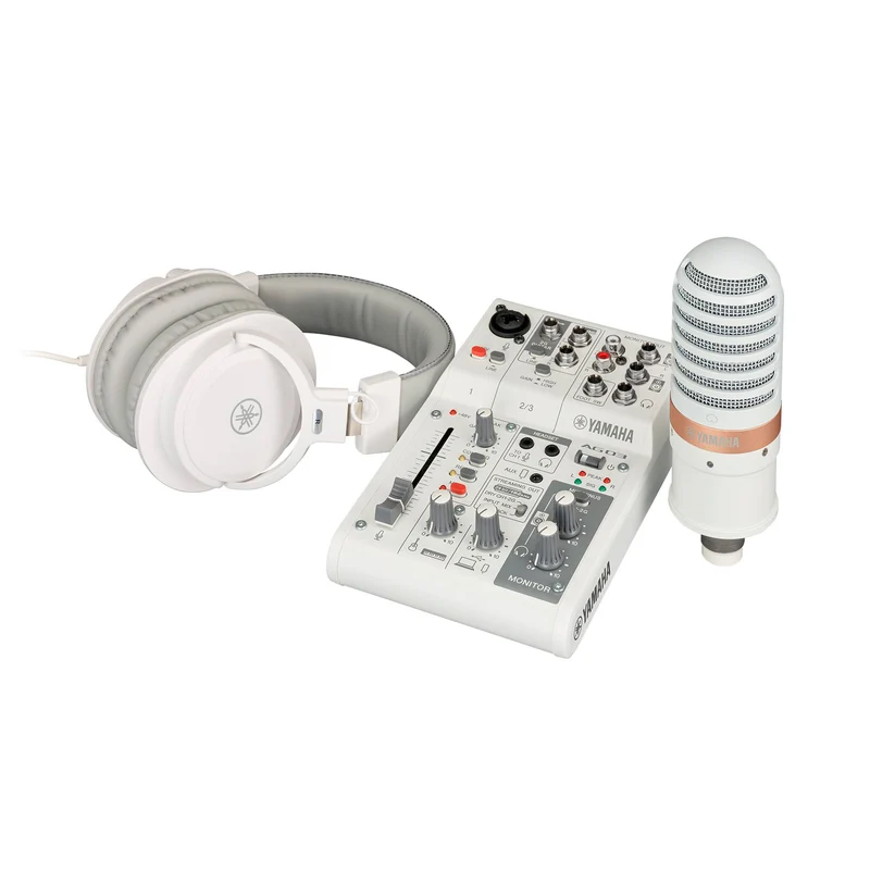 YAMAHA AG03SPKWH MK2 PACK GRABACION STREAMING BLANCO