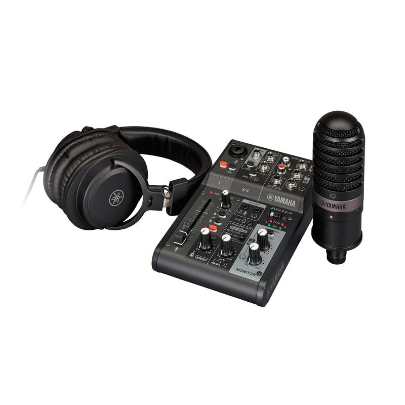 YAMAHA AG03SPKBL MK2 PACK GRABACION STREAMING NEGRO