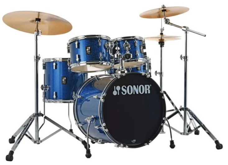 SONOR AQX STUDIO SET BOS BATERIA ACUSTICA CON HERRAJES Y PLATOS BLUE OCEAN SPARKLE