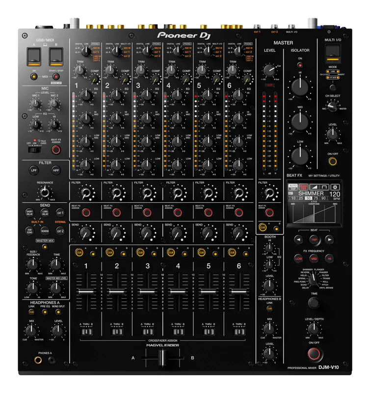 PIONEER DJ DJM V10 MESA DE MEZCLAS DIGITAL DJ 6 CANALES