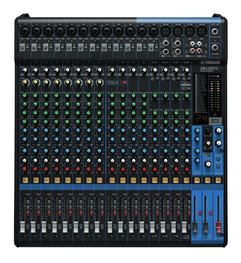YAMAHA MG20XU MESA DE MEZCLAS ANALOGICA DE 20 CANALES CON EFECTOS Y USB