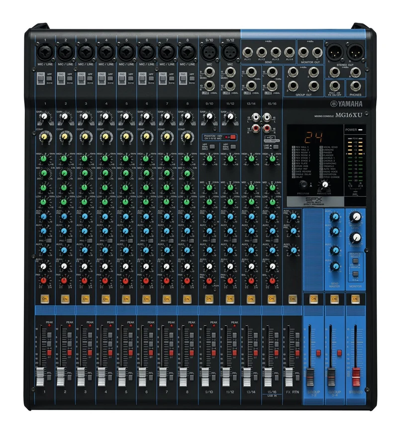 YAMAHA MG16XU MESA DE MEZCLAS ANALOGICA DE 16 CANALES CON EFECTOS Y USB