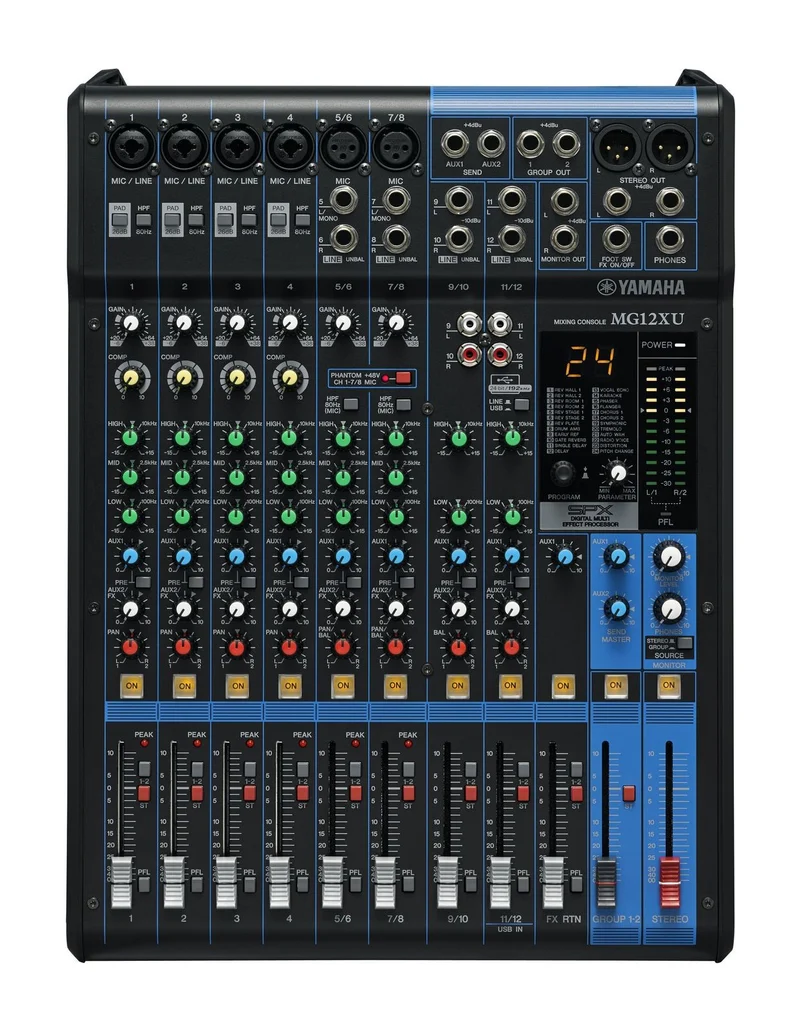 YAMAHA MG12XU MESA DE MEZCLAS ANALOGICA DE 12 CANALES CON EFECTOS Y USB