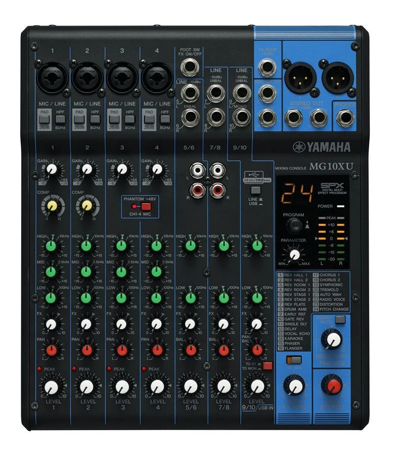 YAMAHA MG10XU MESA DE MEZCLAS ANALOGICA DE 10 CANALES CON EFECTOS Y USB