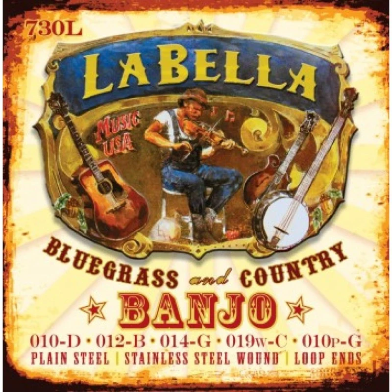 LA BELLA 730L (731BL) JUEGO 5 CUERDAS BANJO