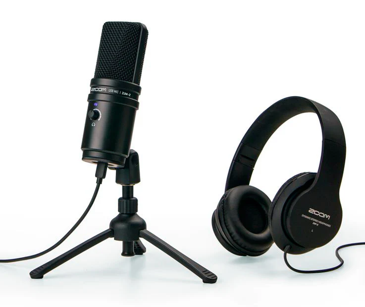 ZOOM ZUM2 PMP PODCAST MIC PACK MICROFONO CONDENSADOR USB CON AURICULARES