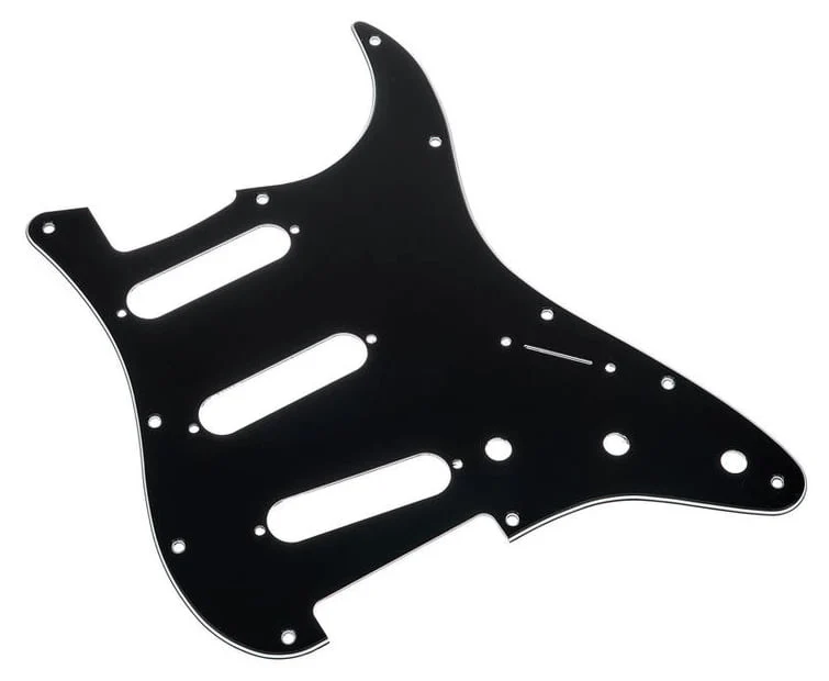 FENDER 0991359000 GOLPEADOR STANDARD STRATOCASTER 3 SINGLE COILS 11 SCREW HOLES BLACK 3 PLY
