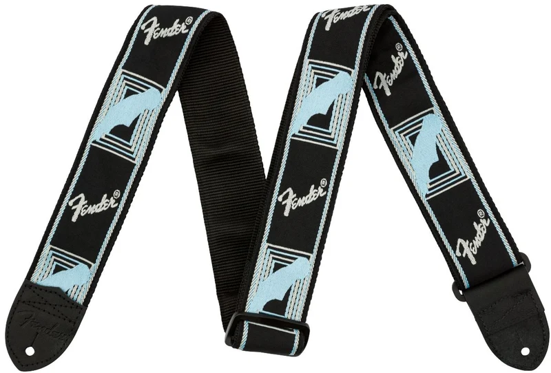 FENDER 0990681502 CORREA 2 MONOGRAM BLACK/LIGHT GREY/MEDIUM BLUE