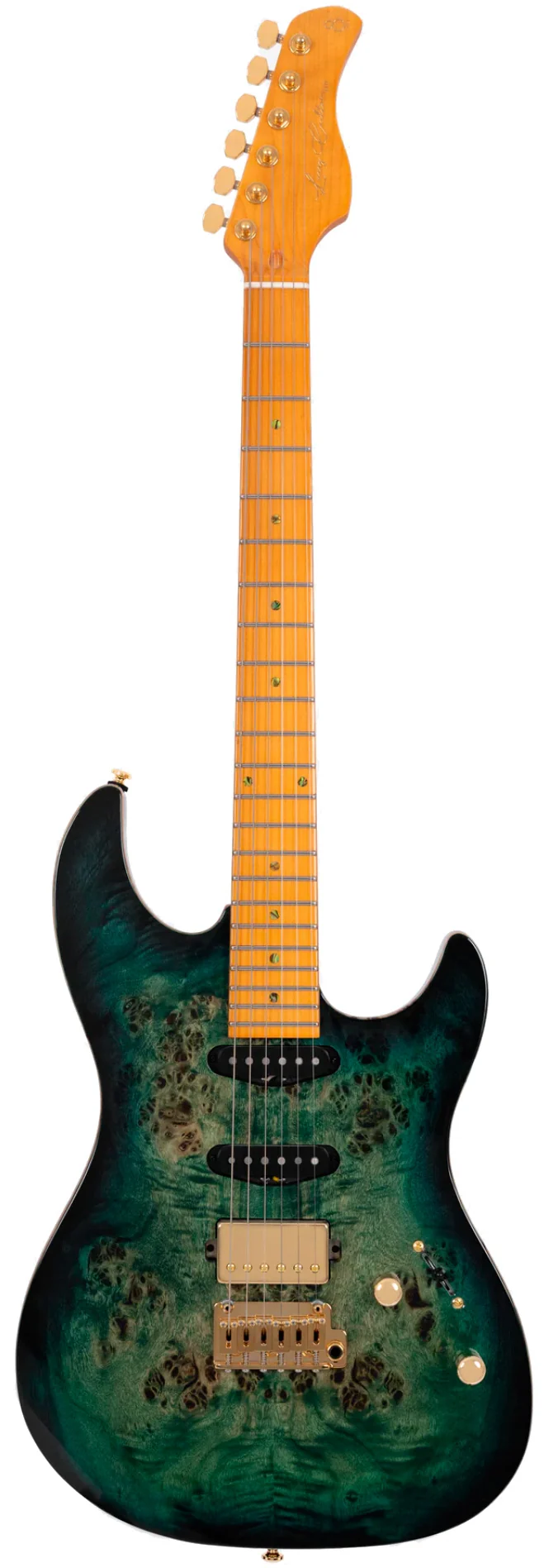 SIRE S10 HSS TGR LARRY CARLTON GUITARRA ELECTRICA TRANSPARENT GREEN