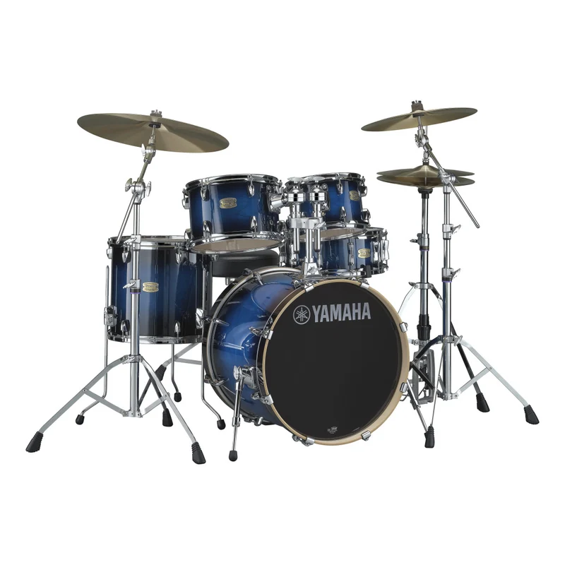 YAMAHA SBP0F5 DUS HW680W STAGE CUSTOM BIRCH BATERIA ACUSTICA CON HERRAJES DEEP BLUE SUNBURST