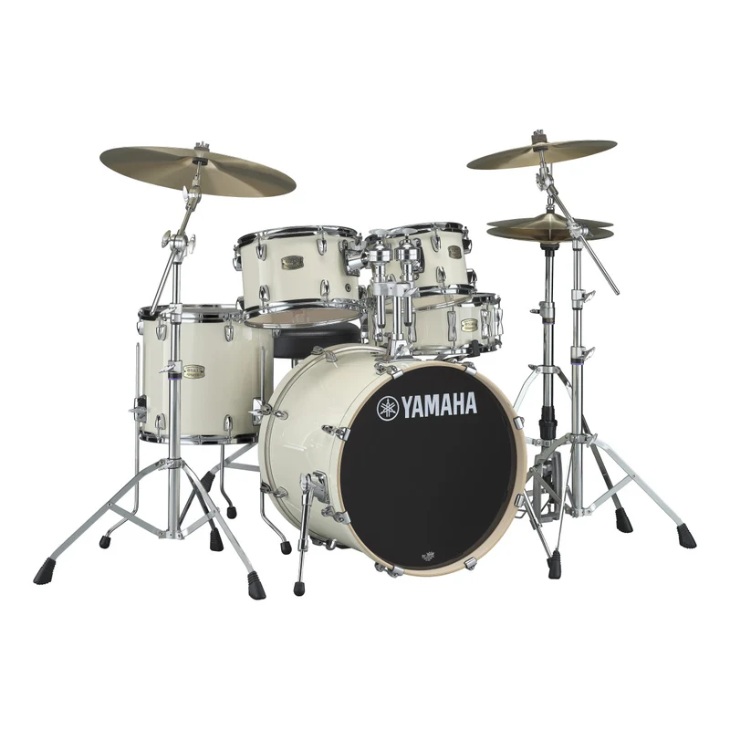 YAMAHA SBP2F5 CLW HW680W STAGE CUSTOM BIRCH BATERIA ACUSTICA CON HERRAJES CLASSIC WHITE