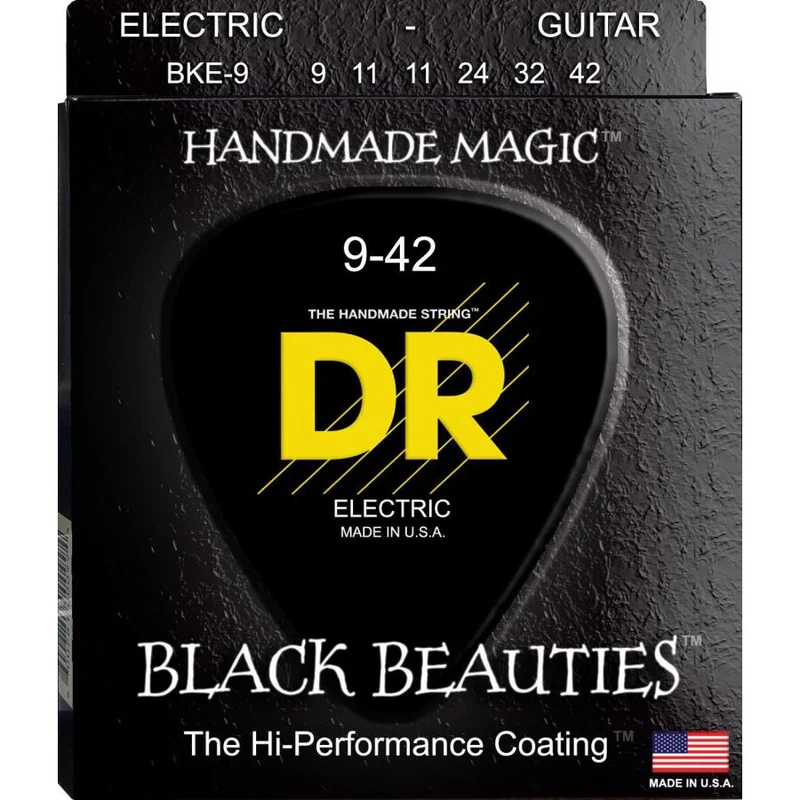 DR BKE9 JUEGO DE CUERDAS NEGRO EXTRA LIFE BLACK BEAUTIES 009-042.